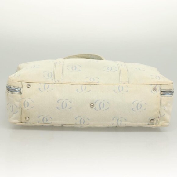 CHANEL Hand Bag Denim Light Blue Silver CC Auth - Picture 12 of 15
